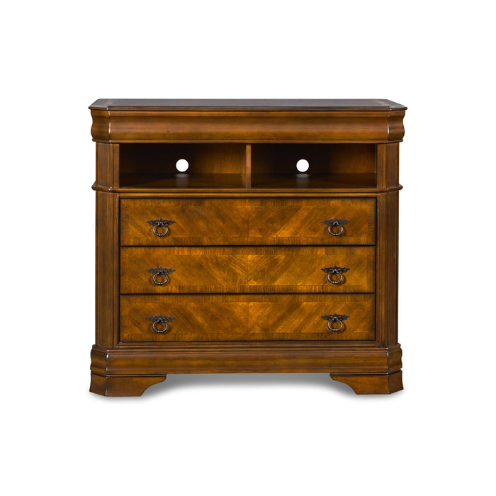SHERIDAN MEDIA CHEST- BURNISHED CHERRY