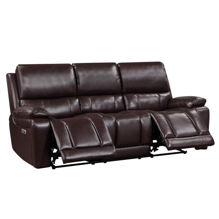 CICERO SOFA W/ PWR FR & HR -BROWN