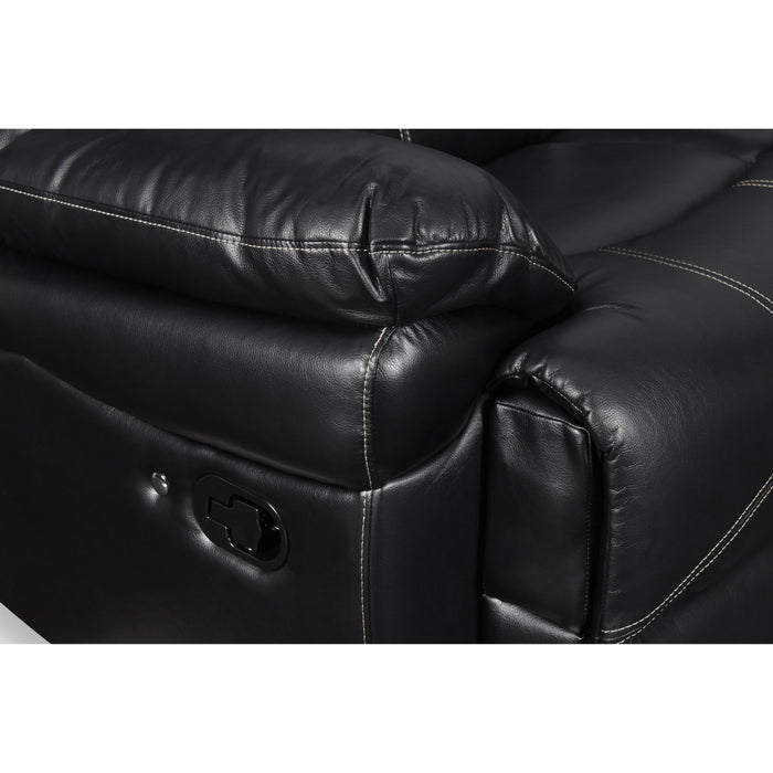 FLYNN SOFA W/BASE LIGHTING-BLACK