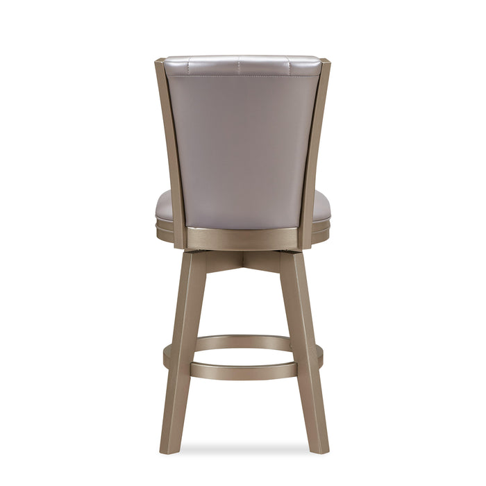 JAZZ 24" SWIVEL COUNTER STOOL-PEARL/GOLD
