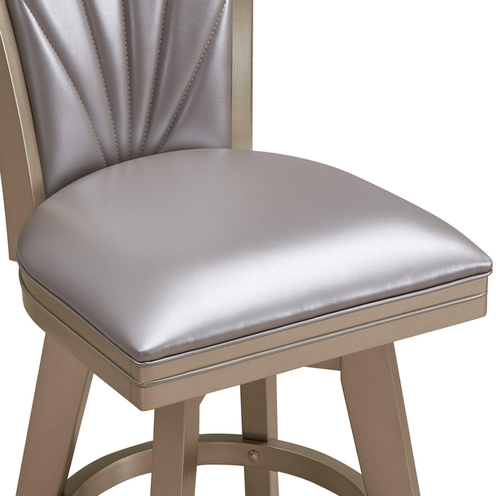 JAZZ 24" SWIVEL COUNTER STOOL-PEARL/GOLD