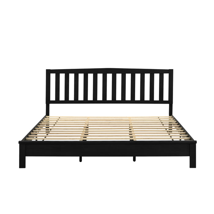 LEO 5/0 Q SLAT BED-HB/FB/RAILS-BLACK