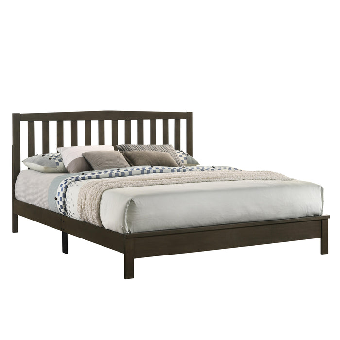 LEO 6/6 EK SLAT BED-HB/FB/RAILS-GRAY