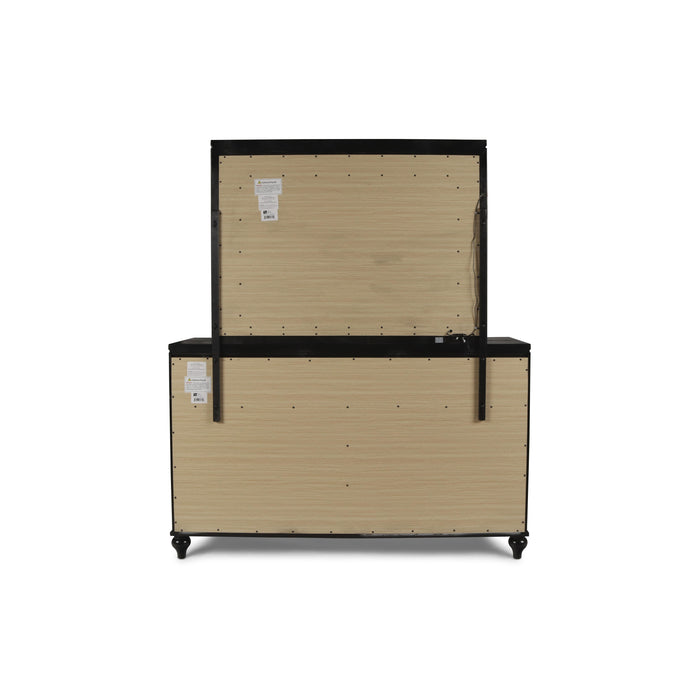 VALENTINO LIGHTED MIRROR-BLACK