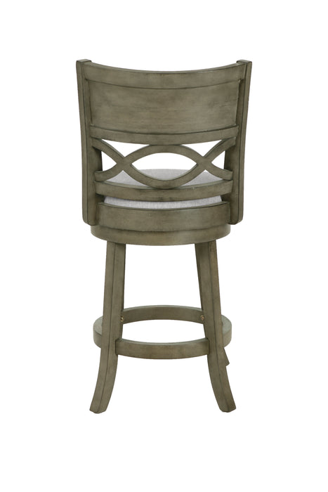 Manchester 24" Counter Stool W/Fabric Cushions-Gray