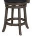 Manchester 24" Counter Stool W/Black Pu Cushions-Gray