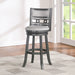 Gia 29" Swivel Barstool-Gray W/Gray Fabric Seat