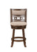 Gia 24" Swivel Counter Stool-Cherry W/Brown Fabric Seat