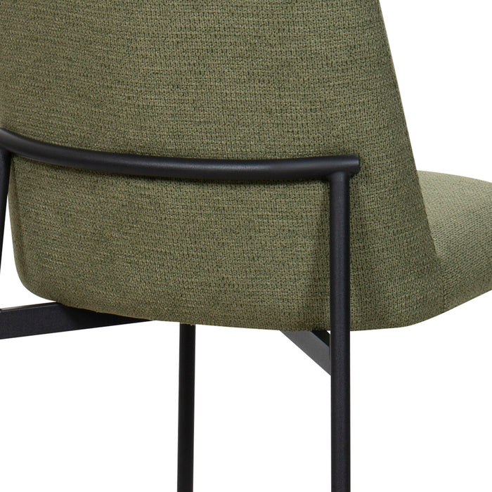 Erik Bar Chair W/ Black Metal Frame- Green (2 Per Carton)
