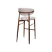 Royce Bar Chair W/ Walnut Metal Frame- Toast (2 Per Carton)