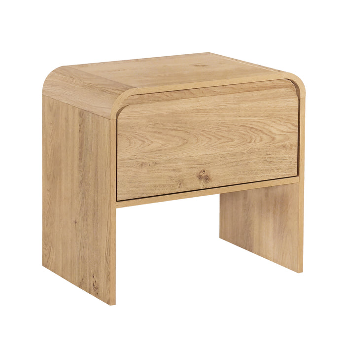 Mara One Drawer End Table / Bedside Table-Natural