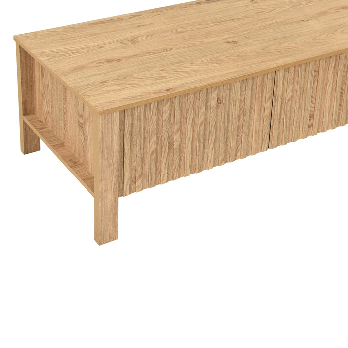 Thayer 47" Two Drawer Coffee Table-Natural