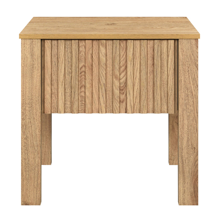 Thayer One Drawer End Table/Bedside Table-Natural