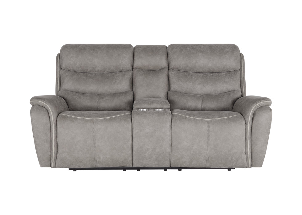 Kamari Console Loveseat W/Pwr Hr & Fr-Gray