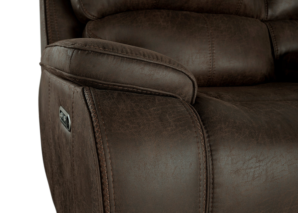 Brookings Glider Recliner W/Pwr Hr & Fr-Brown