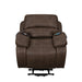 Brookings Power Lift Recliner W/ Heat & Massage-Brown