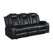 Orion Ii Sofa W/Dual Recliner-Black