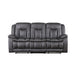Morello Sofa W/Dual Recliner- Gray