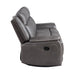 Enzo Sofa W/Dual Recliner- Gray
