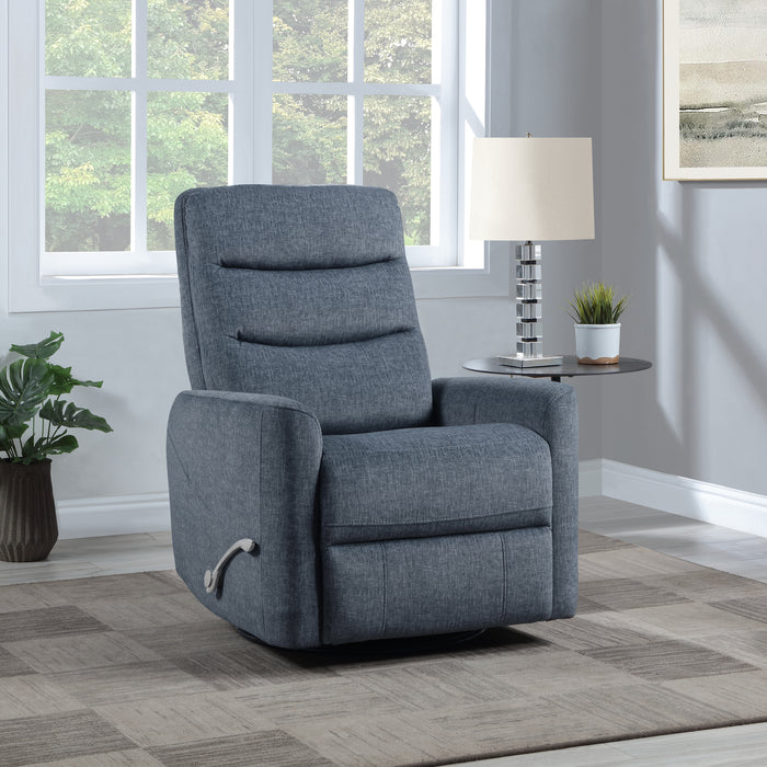 Takami Swivel Recliner-Blue Poly