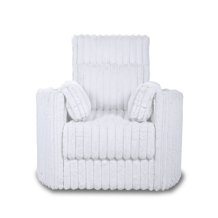 Embrace Swivel Accent Chair-White
