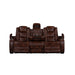 Chester Reclining Sofa W/Pwr Hr & Fr-Brown