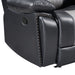Nikko Sofa W/Dual Recliner-Black/Gray