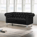 Emma Crystal Loveseat-Black