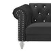 Emma Crystal Loveseat-Black