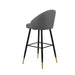 Oliver Gray Vegan Leather Bar Chair (2 Per Carton)
