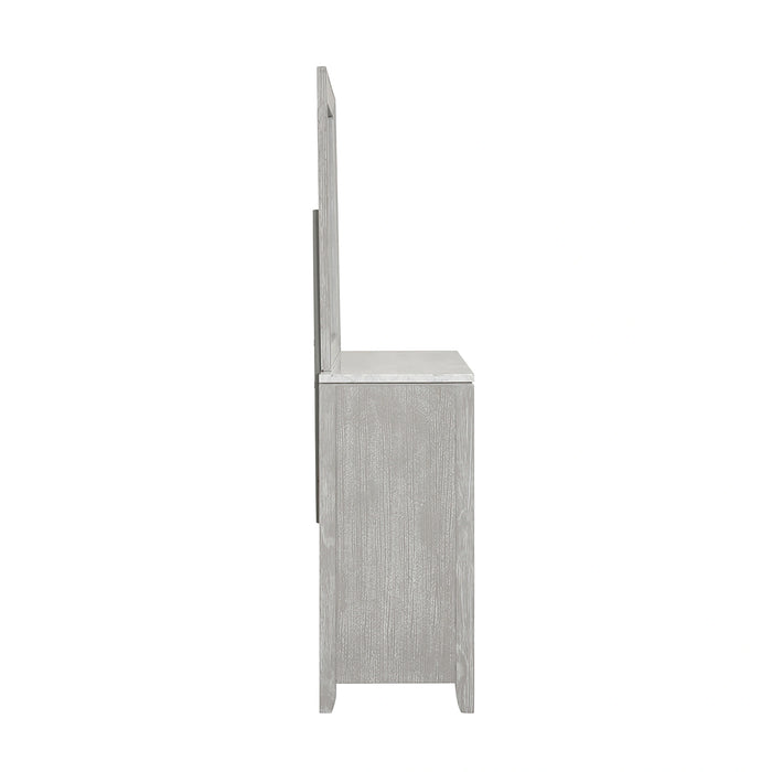 Fiona Landscape Mirror-Mist Gray