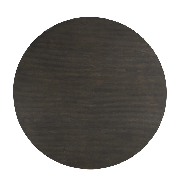 Plateau Round Table Pedestal Base Top-Rustic Espresso