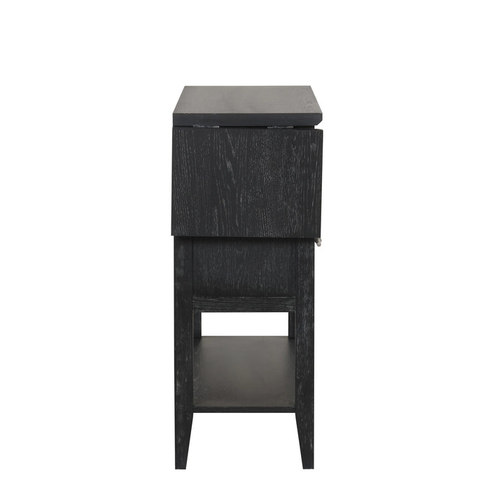 Sable Crest Drop Leaf Server-Black