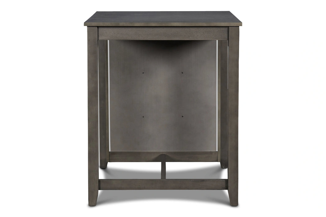 Gia 3 Pc 30" Storage Counter Table & 2 Chairs-Gray