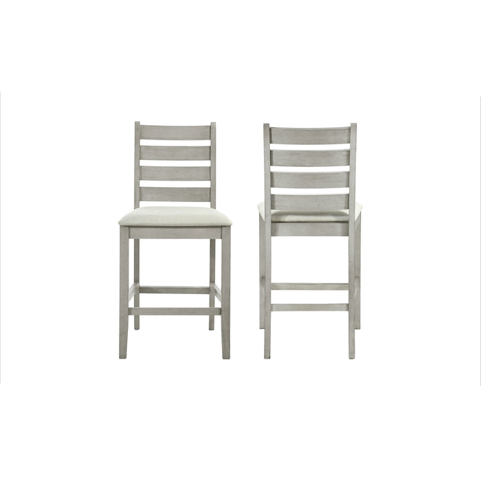 Pascal Ladderback Counter Chair (2 Per Carton)-Driftwood